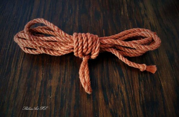 shibari rope in salmon brick orange by ShibariArt.PL - 4m bundle