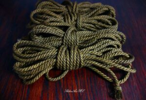 shibari rope in anaconda gold brown by ShibariArt.pl